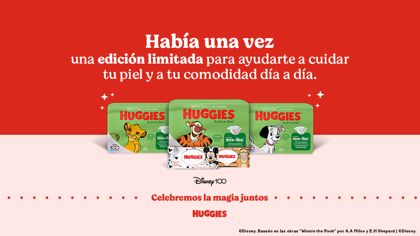 Pañales y pomada Huggies Edición Limitada con personajes de Disney.